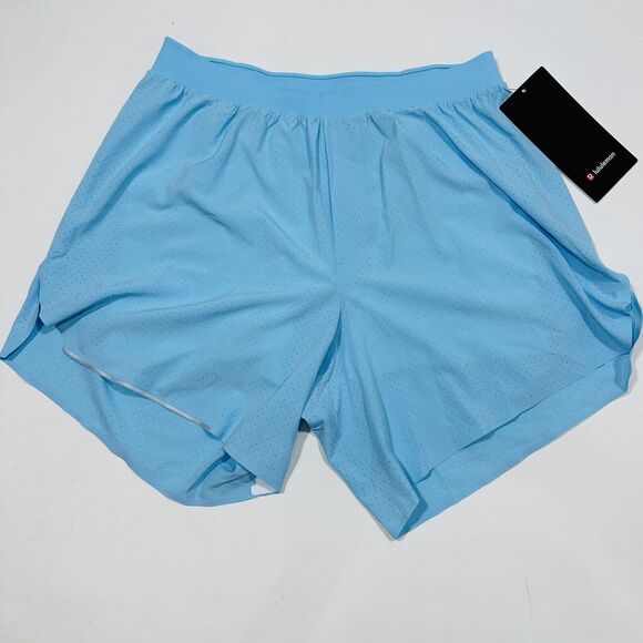 Lululemon Men Size M Fast Free Lined Short 6" BCHI Blue Chill NWT $88 - Picture 7 of 10